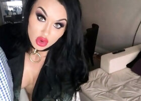Beautiful Brunette Big Boobs Rides Fake Cock