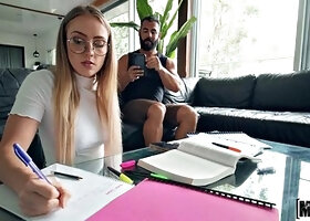 Scarlet Chase Sucks Big Cock in Sexy Cosplay Study Session