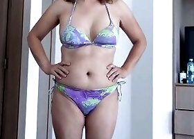 On the beach, a gorgeous stepmother showing off her perfect tits in public, it gets cocks rock hard