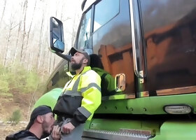 lumberjacks are having fun in the woods