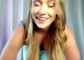 Cute curly brunette solo webcam masturbation