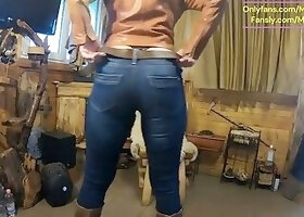 Cabin Striptease Leather Belt, Jeans & Slow Teasing (Part 2)