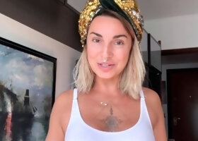 Blonde german babe facial and blowjob