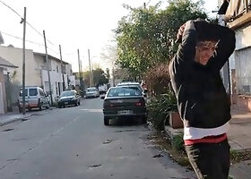 BlazeRager Pounds Busty Friend Thru Fence In Wild Threesome