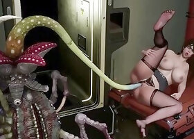 Busty doctor fucked by Lovecraftian monster