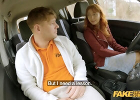 Redhead Beauty Noi Feja Caught Cheating by Michael Fly During Fake Driving Lesson, Bounced Till She Swall