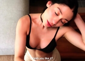 Sultry brunette treated to hard fucking and hot facial