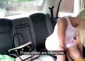 Blue Eyed South African Blonde with Big tits Rimming and Creampied - Fake Taxi