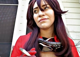 Anime Cosplay Smoke Tease